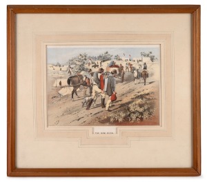 SAMUEL THOMAS GILL (1818-1880) The New Rush, hand-coloured engraving, signed in plate lower left "S. T. G.", 19 x 26cm, 38 x 44cm overall.