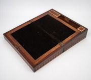 An antique writing box crafted from Australian and exotic timbers with Scottish thistle and star motif, 19th century, ​​​​​​​15cm high, 44cm wide, 27cm deep. - 3