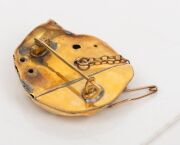 An antique 15ct gold brooch (4.8 grams), together with a 9ct gold bangle (9.6 grams), housed in an antique plush jewellery case branded "J.M. WENDT, ADELAIDE", 19th century, (3 items including the case). - 5