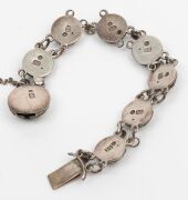 Assorted silver jewellery, cufflinks etc., including antique enamel Russian silver example (A/F), sterling silver lockets and a Mexican silver pendant, (qty). - 3