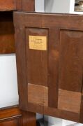 An antique Welsh mahogany longcase clock, signed "P. D. Pierce, Pwllheli". Decorated with recessed arcaded panels and turned columns either side of the small trunk door, swan neck pedament to the sliding hood with fully turned and split column decoration - 3