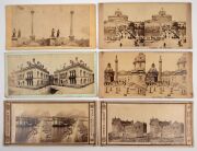 A diverse collection of stereo cards, spanning the mid-19th to early-20th centuries; noted one card depicting crowds engaging in winter sports on frozen falls at Niagara. (250+ items) - 2