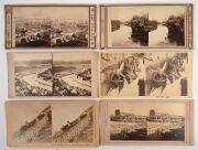 A diverse collection of stereo cards, spanning the mid-19th to early-20th centuries; noted one card depicting crowds engaging in winter sports on frozen falls at Niagara. (250+ items) - 3