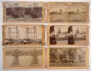A diverse collection of stereo cards, spanning the mid-19th to early-20th centuries; noted one card depicting crowds engaging in winter sports on frozen falls at Niagara. (250+ items) - 4