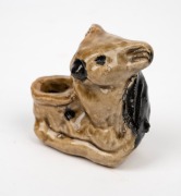 PHILIPPA JAMES pottery koala candle holder, incised "Philippa James", ​​​​​​​6cm high. - 2