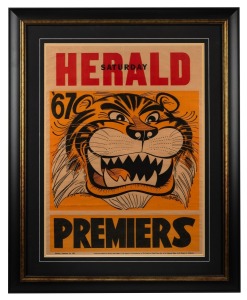 WEG - RICHMOND 1967 PREMIERSHIP POSTER: Attractively framed and glazed, 88 x 72cm overall.
