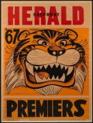 WEG - RICHMOND 1967 PREMIERSHIP POSTER: Attractively framed and glazed, 88 x 72cm overall. - 2