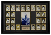 RICHMOND 1973 PREMIERSHIP: "Eat 'em Alive" display incorporating one photograph and a complete set of twenty-one WEG trading cards, each signed by the respective player; signatories include Kevin Bartlett, Tom Hafey, Royce Hart, Rex Hunt, Kevin Sheedy, Ia