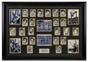 RICHMOND 1980 PREMIERSHIP: "Eat 'em Alive" display incorporating six photographs and a complete set of twenty-one WEG trading cards, each signed by the respective player; signatories include Kevin Bartlett, David Cloke, Mick Malthouse, Michael Roach, Dale
