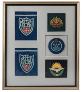 AUSTRALIAN SERVICES XI: A framed and glazed menu from the team's 25 Year Dinner, held October 17th 1970 at the Victorian Club in Melbourne, with thirteen signatures including those of Lindsay Hassett and Keith Miller; together with two other framed displa - 3