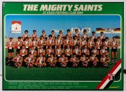 ST. KILDA: A group of six framed or block-mounted displays, including one signed by Robert Harvey, and two with copious signatures from the 1994 and 1995 teams respectively; the largest 57 x 77cm overall. - 5