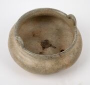 An antique Chinese porcelain censer, Ming Dynasty, 15th/16th century, ​​​​​​​9cm high, 26.5cm wide. - 5
