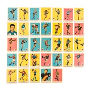 SCANLENS: 1964 "Footballers" complete set [33], attractively displayed in half-size album; mixed condition. - 3