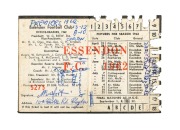 ESSENDON 1962 PREMIERSHIP: Season ticket for member #5273, with fixture list and holes punched for each game attended. - 2