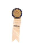 1962 PERTH COMMONWEALTH GAMES: Official competitor's badge by K.G. Luke, enamelled with text "British Empire & Commonwealth Games/Perth/Western Australia/1962", with original lilac ribbon marked "COMPETITOR"; length incl. ribbon 10cm.