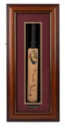 CRICKET (FRAMED & SIGNED MINIATURE BATS) & TENNIS: A group comprising three bats signed by Adam Gilchrist, Dean Jones, and Muttiah Muralitharan; the larger display 62 x 28cm overall; together with an unframed signed limited edition Pete Sampras print with - 2