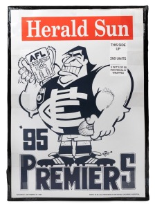 WEG: A still-sealed package of 250 WEG Herald Sun 1995 Carlton Premiers posters; perfect for the reseller.
