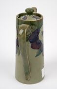 MOORCROFT rare and early "Pansy" pattern teapot and companion hot water pot on celadon green ground, (2 items), both impressed "MOORCROFT BURSLEM" with green signature "W. Moorcroft", ​​​​​​​15.5cm high. - 7
