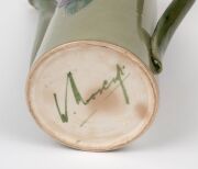 MOORCROFT rare and early "Pansy" pattern teapot and companion hot water pot on celadon green ground, (2 items), both impressed "MOORCROFT BURSLEM" with green signature "W. Moorcroft", ​​​​​​​15.5cm high. - 8
