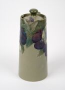 MOORCROFT rare and early "Pansy" pattern teapot and companion hot water pot on celadon green ground, (2 items), both impressed "MOORCROFT BURSLEM" with green signature "W. Moorcroft", ​​​​​​​15.5cm high. - 10
