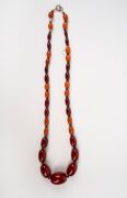Seven assorted amber and bakelite bead necklaces, 20th century, ​​​​​​​some in need of restringing. - 4