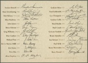 "The Brownlow Medallists - The AFL's Living History 1925 - 2000" display featuring the original signatures of fifty Brownlow medallists, including Verdun Howell, Bob Skilton, Kevin Murray, Len Thompson, Graham Teasdale, Bernie Quinlan, Ian Stewart, Barry - 3