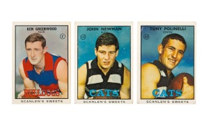 SCANLENS: 1968 "Footballers" (scarcer Series B) complete set [40] plus 1 duplicate; mixed condition, generally G/VG.