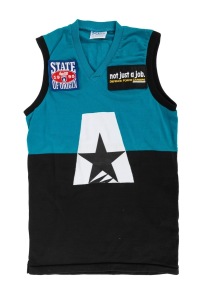 STATE OF ORIGIN - ANDREW MCLEOD: A match-worn 1995 Allies guernsey, "State of Origin 1995" and "Defence Force Careers - not just a job" patches on front, number 23 on back.
