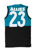 STATE OF ORIGIN: An unattributed, team-allocated 1995 Allies guernsey that appears to have had some wear, "State of Origin 1995" and "Defence Force Careers - not just a job" patches on front, number 23 on back. - 2