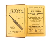 "John Wisden's CRICKETERS' ALMANACK for 1934 - Seventy-First Edition", edited by Sydney J. Southerton, John Wisden & Co. Ltd.; 721pp., original bindings. - 3