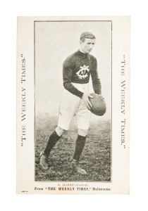 CARLTON - R. HARRIS: Circa 1910 The Weekly Times "Victorian Footballers" postcard; VF.