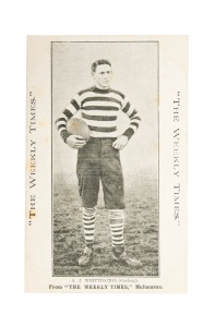 GEELONG - A.J. WHITTINGTON: Circa 1910 The Weekly Times "Victorian Footballers" postcard; VF.