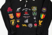 1991 RUGBY WORLD CUP: Canterbury commemorative rugby jumper, limited edition #531/600, with sixteen national crests stitched onto the front and down the arms; size 42. - 2