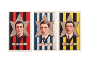 1912-13 Sniders & Abrahams "Australian Footballers", Series H (Stars), large part set [40/60]. Mainly G/VG. A scarce set.
