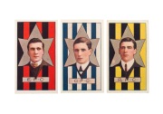 1912-13 Sniders & Abrahams "Australian Footballers", Series H (Stars), large part set [40/60]. Mainly G/VG. A scarce set.