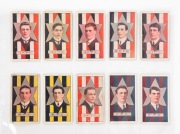 1912-13 Sniders & Abrahams "Australian Footballers", Series H (Stars), large part set [40/60]. Mainly G/VG. A scarce set. - 2