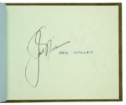 1977 U.S. MASTERS TOURNAMENT: An autograph book containing fifty-five signatures gathered at Augusta National Golf Club on April 5th 1977 (the second practice day); signatories include Jack Nicklaus, Seve Ballesteros, Billy Casper, Ben Crenshaw, Gene Litt