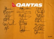 WALLABIES: Circa 2004 official commemorative short-sleeved rugby jumper, player edition [#PL249] issued to Eddie Jones, with twenty-three original signatures including those of George Gregan, George Smith, Eddie Jones, Stephen Larkham, Stirling Mortlock, - 2