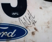 GARY ABLETT JNR MATCH-WORN & SIGNED GEELONG GUERNSEY - 2009: This is the guernsey Ablett wore for Round 9, 2009, when Geelong played the Footscray Bulldogs, winning the match by just 2 points, 17.14.116 to 17.12.114. - 2