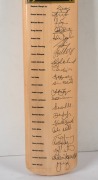 FOXTEL AUSTRALIAN CRICKET TOUR OF SRI LANKA & ZIMBABWE 1999: Full-size "Kookaburra" cricket bat, signed by the Australian team, with twenty-two signatures present including those of Steve Waugh, Shane Warne, Adam Gilchrist, Glenn McGrath, and Ricky Pontin - 2
