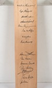 1960 AUSTRALIA v WEST INDIES "TIED TEST": Full-size cricket bat produced to commemorate the December 1960 tied test in Brisbane between Australia and the West Indies, signed by eight members of the Australian team including Richie Benaud, Neil Harvey, Bob - 2