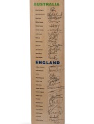 2006-07 ASHES SERIES - AUSTRALIA v ENGLAND: Full-size "Kookaburra" cricket bat, signed by twenty-nine members of the Australian and English teams, including Ricky Ponting, Adam Gilchrist, Glenn McGrath, Shane Warne, Andrew Flintoff, Andrew Strauss, and Al - 2