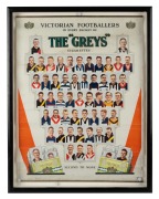 1933 Godfrey Phillips "The Greys" Cigarette Cards: an extremely scarce advertising poster depicting all 50 of the cards which would be found in each pack of The Greys cigarettes. The only such example we have seen.