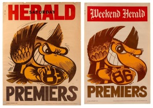 WEG - HAWTHORN: Original 1983 and 1986 Premiers posters; V/VG. (2 items)
