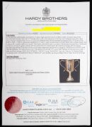 1920 PRINCE OF WALES GOLD CUP: 15ct gold trophy by Hardy Bros, on wooden plinth, offered with original oak case, engraved "Australian Jockey Club/Winter Meeting/In Honour of H.R.H. The Prince of Wales/19th June 1920... - 3