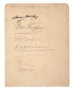 THE WEST INDIES CRICKETERS IN AUSTRALIA 1930-31: a large-format auctograph page featuring fifteen original autographs of the West Indies touring party which made the historic visit to Australia to play a five match Test Series: the signatures include Gran - 2