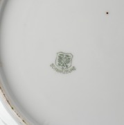 GOLF CERAMICS: An early-20th century plate and vase by Schwarzburg, both featuring polychrome transfers after artworks by Michael Brown; the plate 24.5cm wide and stamped "Schwarzburg" to the base; the vase 13cm tall. (2 items) - 3