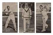 1929 McNiven's &frac12;d Toffee Bars "Cricketers", large part set (25/40), being the largest assembly of these rare cards we have ever offered. The cards present include Chapman, Sutcliffe, Hammond, Larwood, Duckworth, Ryder, Richardson, Grimmett, Oldfield, Andr