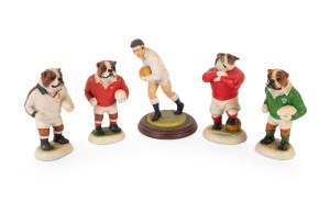ROBERT HARROP CERAMIC RESIN FIGURINES: A group comprising CC57A, CC57D, CC113, PP09, and one other; the tallest 16cm. (5 items)