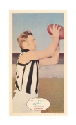 1971 SCANLENS "FOOTBALLERS" POSTER - COLLINGWOOD: Max Richardson, poster #21/24; folded, but nevertheless extremely scarce.